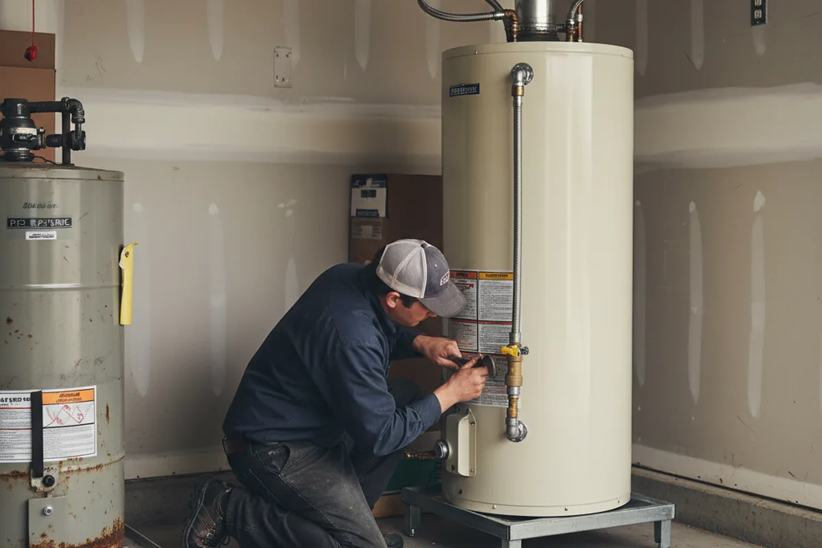 Water heater and shutoff valve replacement in Dearborn